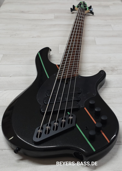 Dingwall JT3 John Taylor 5-String, Metallic Black, Signature